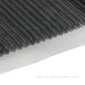 High modulus polyester pleated insect screen yarn